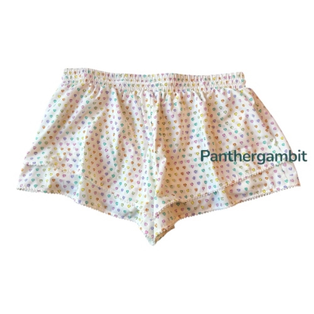 Roller Rabbit X Target Disco Hearts Drawstring Shorts XL NWT White Rainbow - Picture 6 of 6